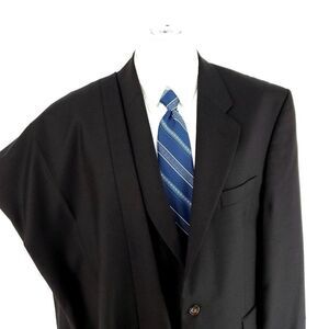 Alexandre‎ London Savile Row Wool 2 Button 2 Piece Suit 40R Brown Birdseye 36/31